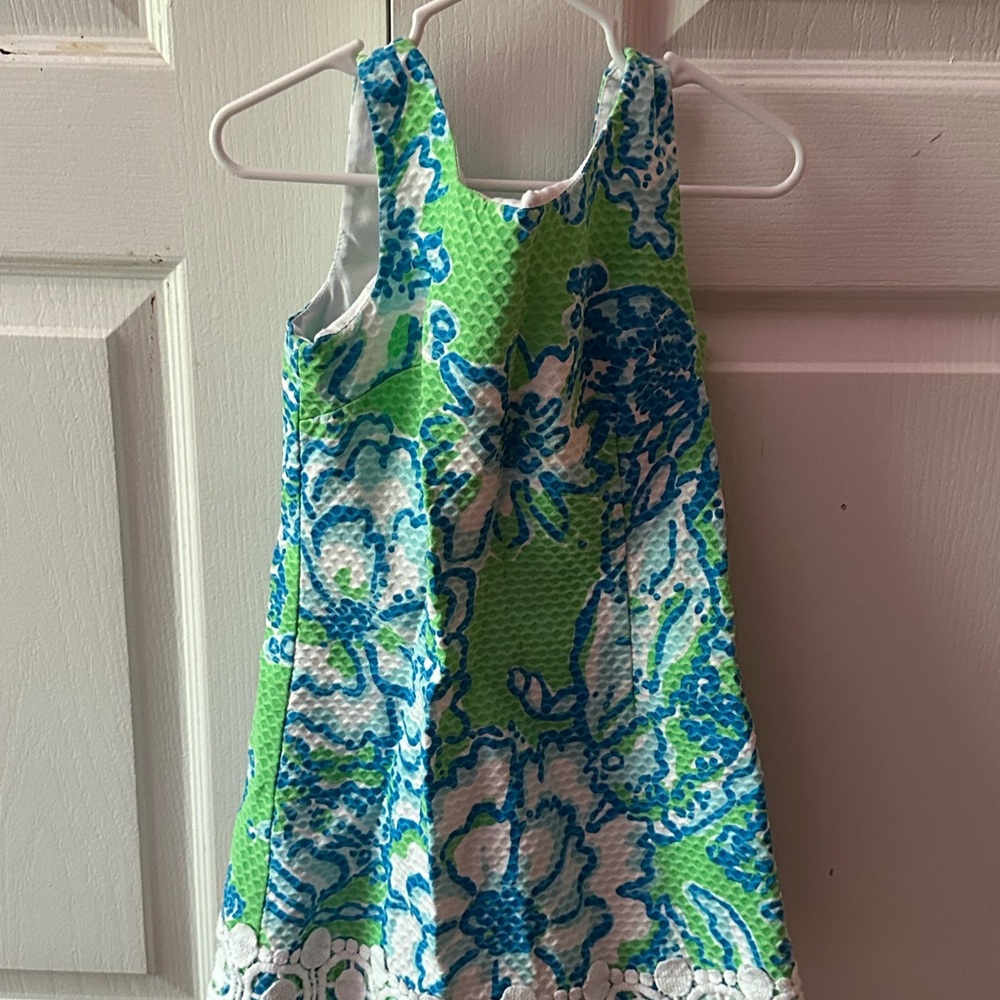 Lilly Pulitzer Blue and Green Floral Dress
